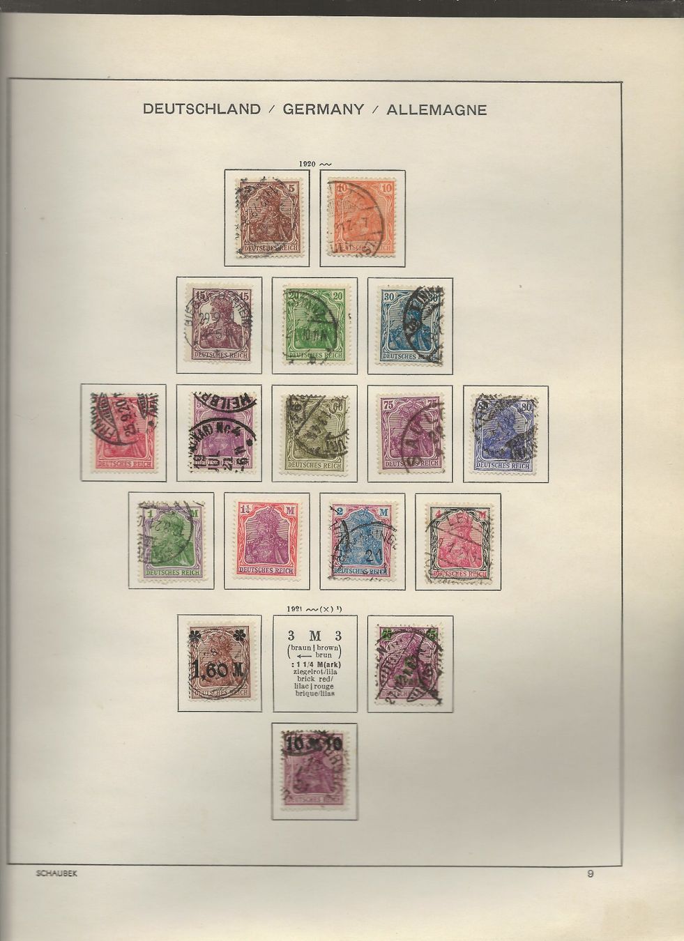 Tutti i francobolli: Marken Deutschland 1920 bis 1923 – Usato da Au ZH venduto da xelagreb01 2