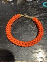 Hübsches Vintage Armband mit Korallen Perlen, Top Zustand
