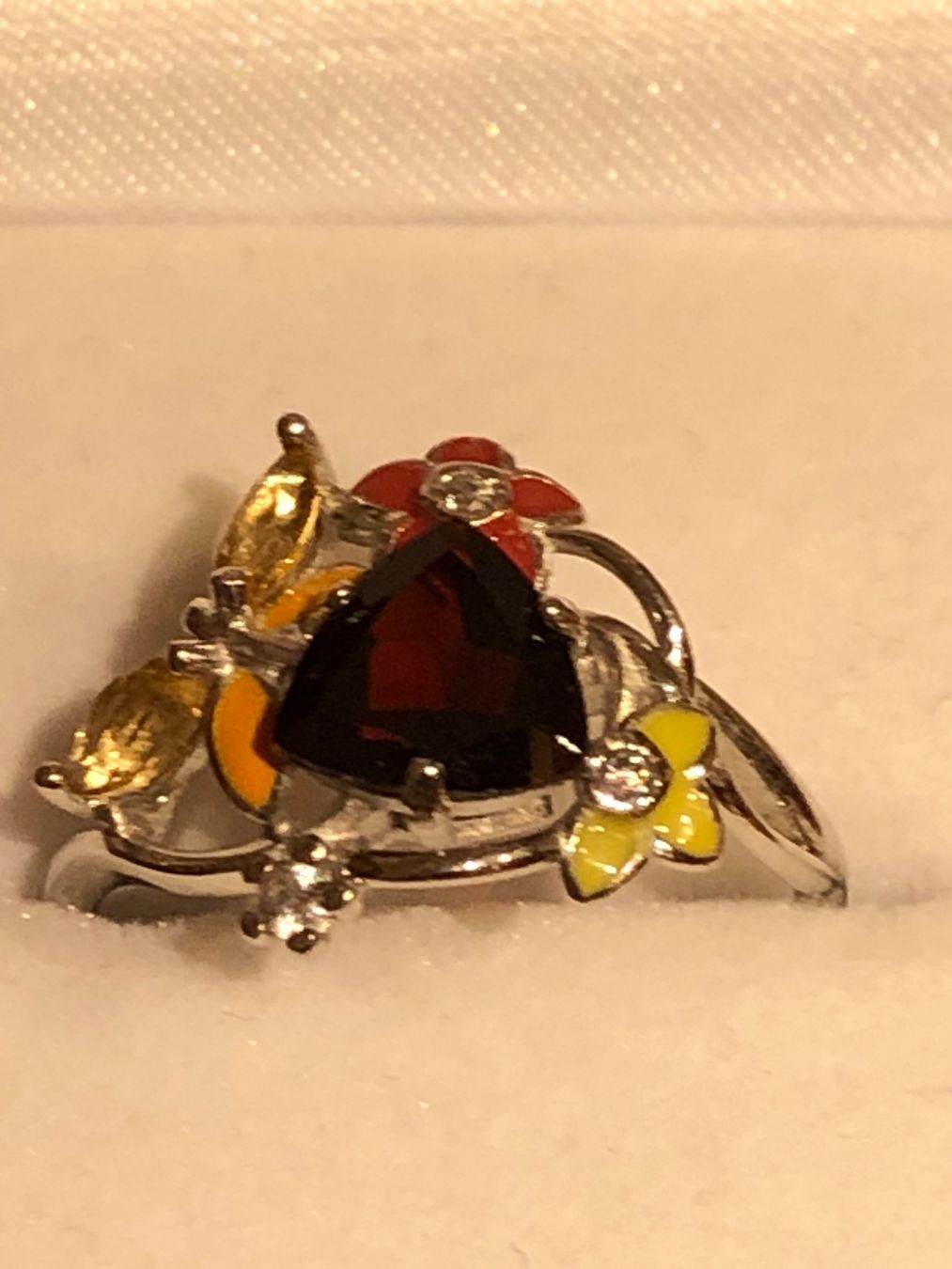 Anelli: Ring Silber 925 Granat Emalie – Usato da Zollikofen venduto da lorik007