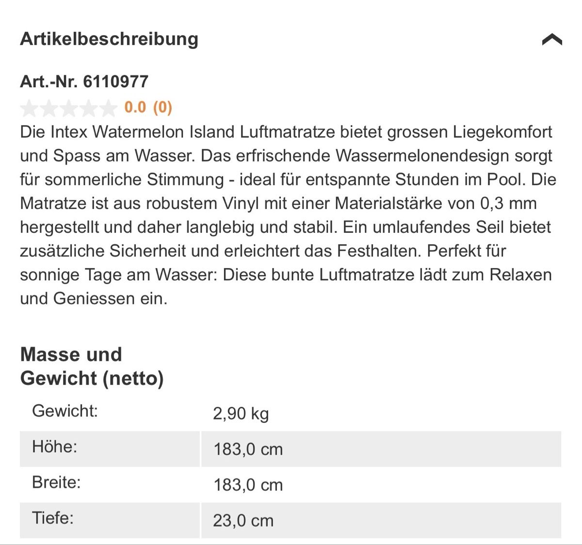 Matelas: Luftmatratze Watermelon – D'occasion à Möhlin par Palessandro91 2