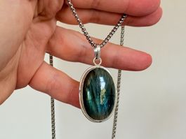 Collier avec labradorite - Élégant & Naturel!