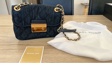 Michael Kors Sac Bandoulière Denim Chaîne Dorée État Top!