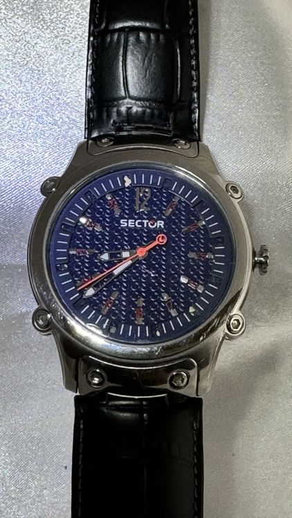 Sector Herren Armbanduhr Chronograph Edelstahl Lederarmband (Gebraucht ...
