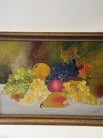 Gerahmtes Stillleben Gemälde mit Herbstfrüchten, signiert