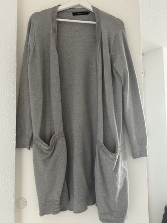 Cardigan Vero Moda grau mit Glitzerstreifen Grösse M