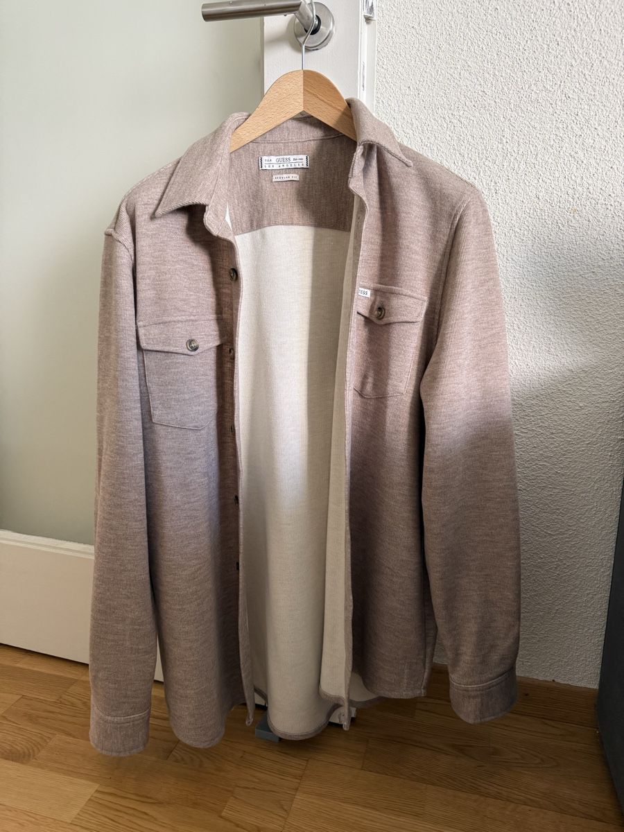 Guess Camicie: Guess Hemd Jacke beige, Herren Grösse L – Usato da Münchenstein venduto da sof_8vcz