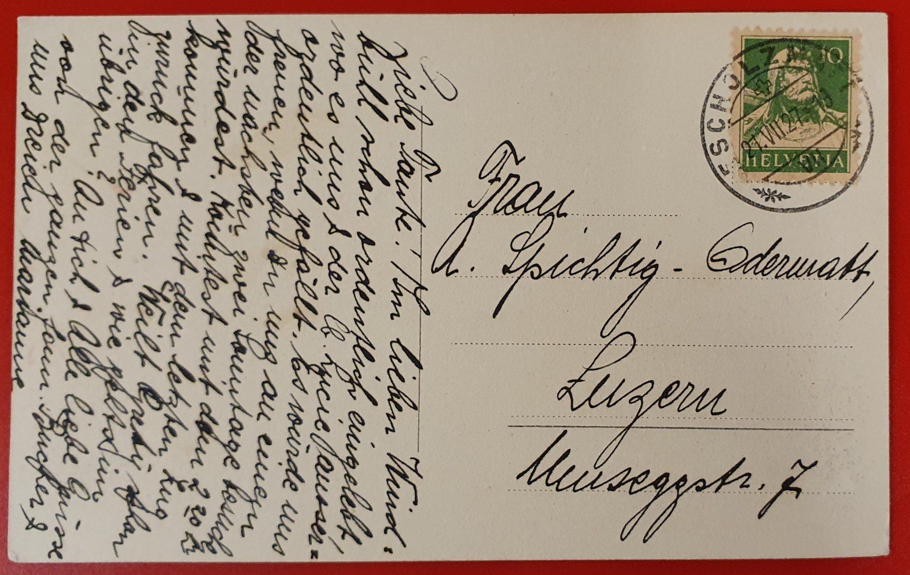 Cartoline postali: Escholzmatt 1927 – Usato da Kreuzlingen venduto da Rschweiz1 1