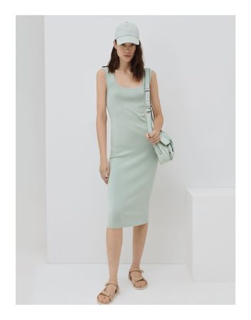 Marella Schlauch Kleid LAPPULA Viscose Jersey anis Gr 38 neu