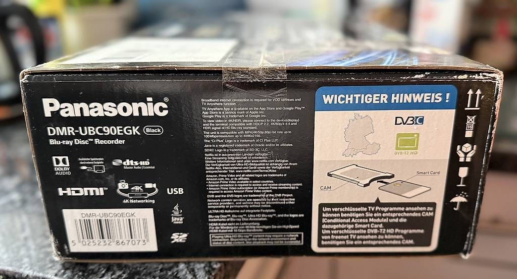Registratori: Panasonic Blu-ray Recorder – Nuovo e nell'imballaggio originale da Grüningen venduto da jooy16 2