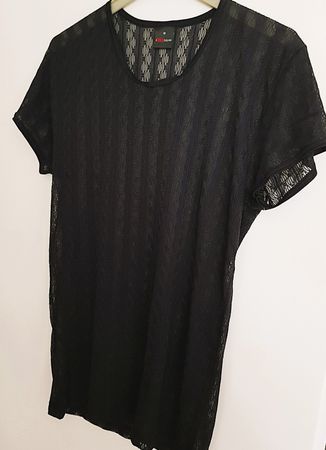 Sexy Muskelshirt für Herren, Gr. M, transparent, Kurzarm