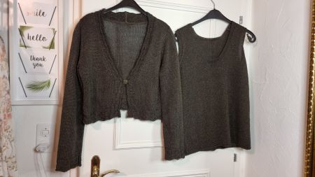 Strickjacke Cardigan Set Vintage Gr.40/42 Herbst/Winter