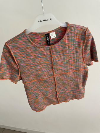Crop-top multicolore