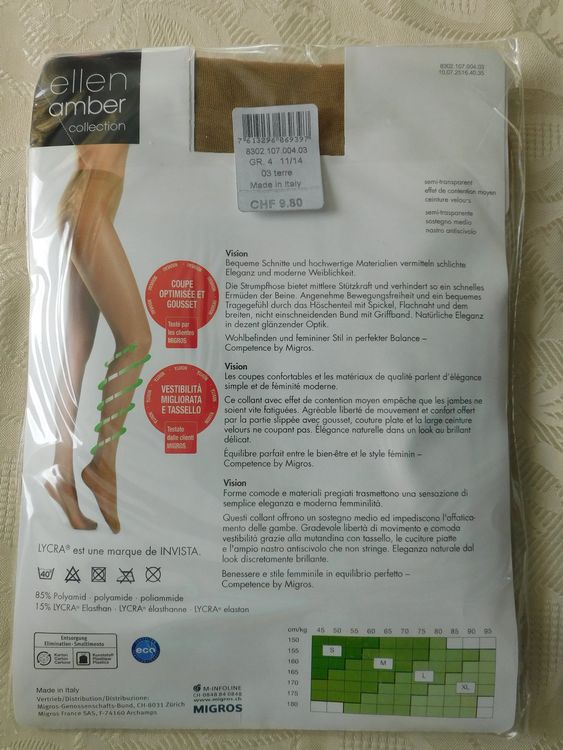 Collant Golden Lady Chacaresse 20D Taille Haute T6 (52-54) - Camel