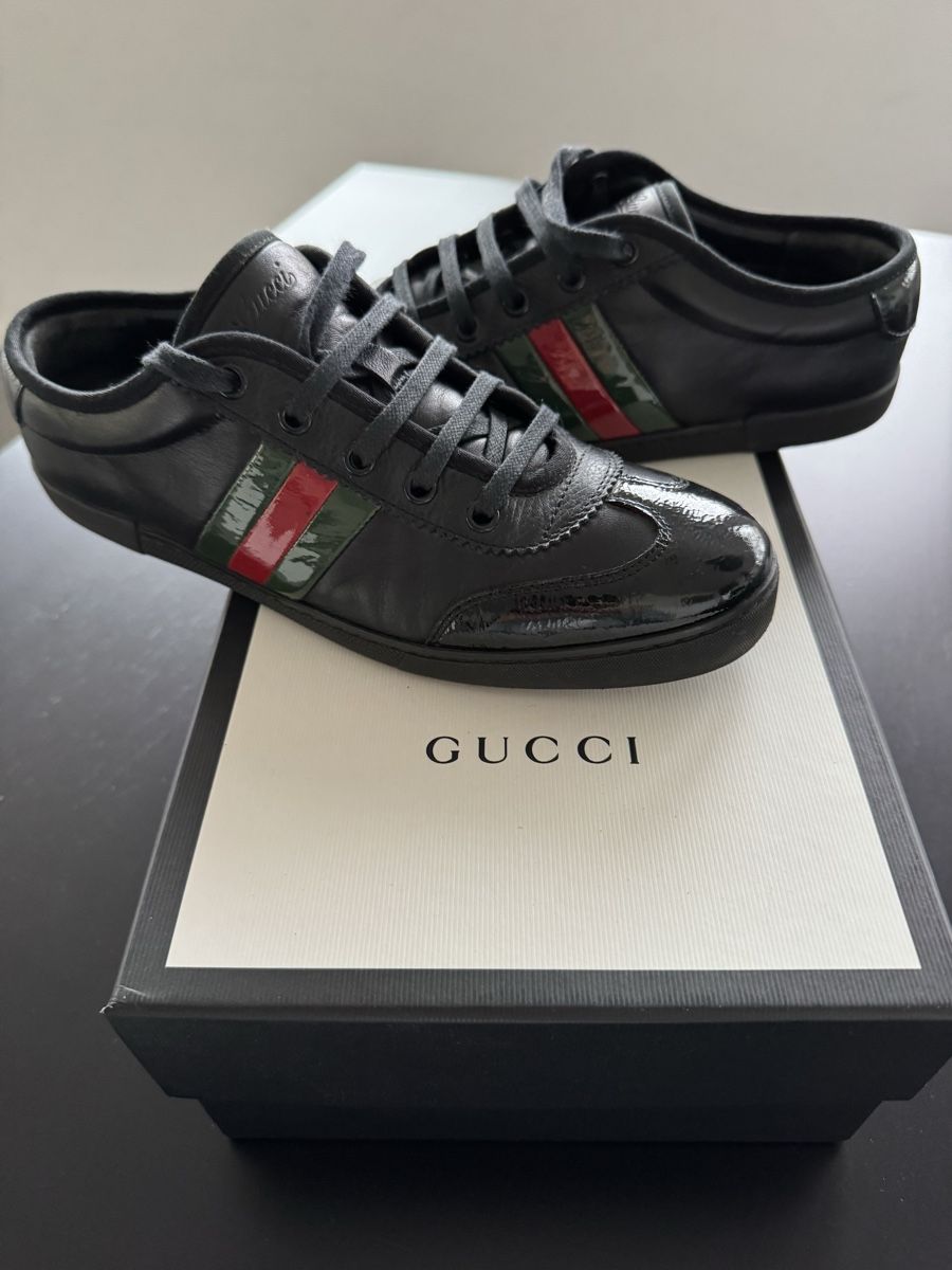 Gucci Chaussures hommes: Gucci Sneaker schwarz Leder – Neuf (Voir description) à Zürich par Jen10 3