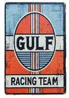 GULF RACING TEAM- Blechschild  (neu/OVP)