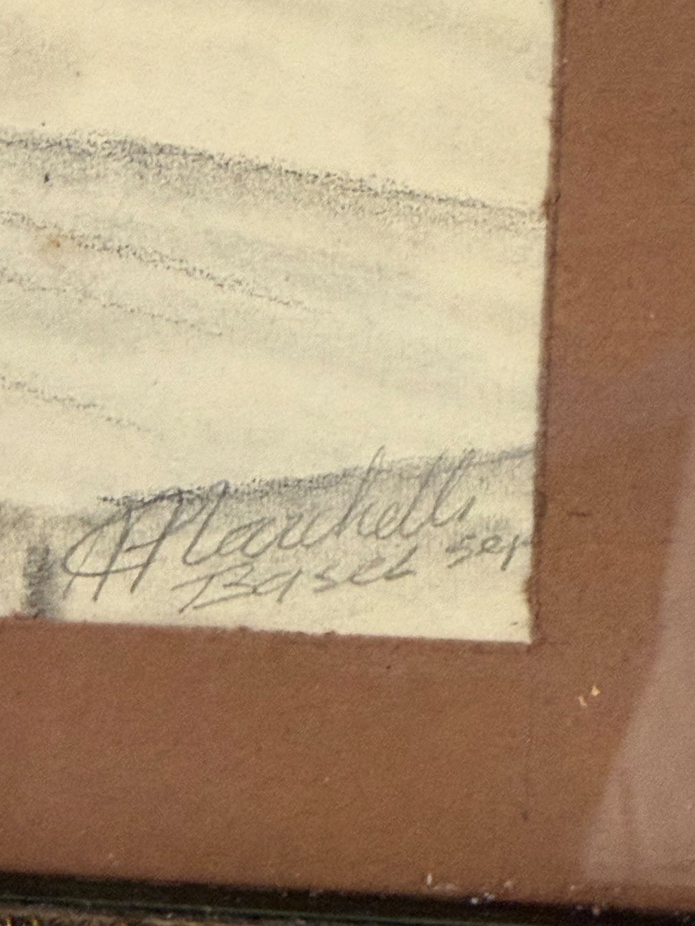 Dipinti: Vintage gerahmte Bleistiftzeichnung eines Mönchs, Wandkunst – Usato da Basel venduto da PAUL_ART 4