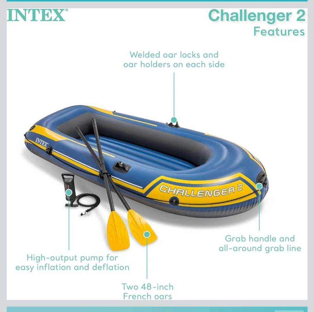 Boote: Intex Challenger 2 Schlauchboot mit Paddeln und Pumpe – Gebraucht aus Umiken von fab_rgs7