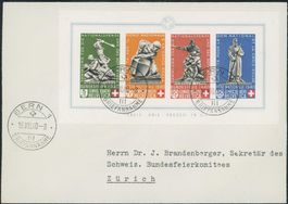 1940 - Pro Patria - Block - FDC ET - Gaudard