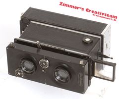 ICA Polyscop Stereokamera, Zeiss Tessar 9cm 4.5, Magazin