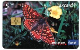 Taxcard S206.1 Schmetterling 5 Fr. 1. Auflage