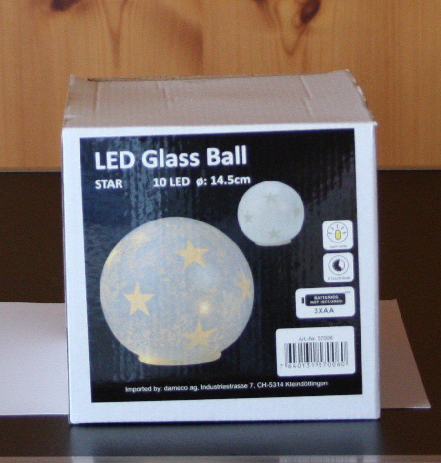 Tutte le decorazioni: LED Ball  Indoor  Motiv Sterne – Nuovo e nell'imballaggio originale da Flüelen venduto da Diversicum-Shop 1