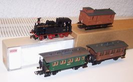 Electrotren H0 Oldtimer-Dampfzug der M.Z.A.4teilig, DC, rar