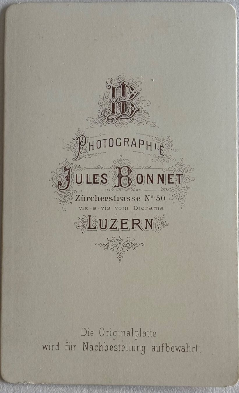 Ansichtskarten: CDV Jules Bonnet, Luzern - Mann mit Bart – Gebraucht aus Frauenfeld von Merk52 1