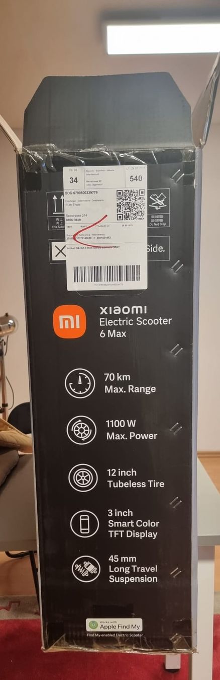 Scooters: Xiaomi Electric E Scooter 6 Max – Neu und originalverpackt aus Mühlehorn von donaldsohn 7