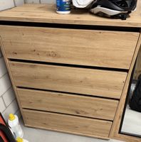 Kommode mit 4 Schubladen Holzoptik gebrauchter Zustand