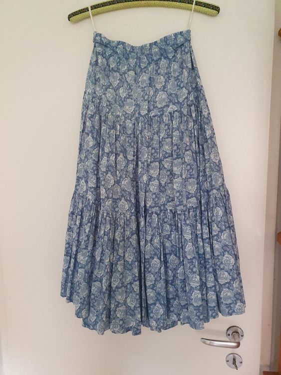 Jupe En Velours Laura Ashley - Taille 38 - Bleu Marine - Style Plissé - Comme Neuve