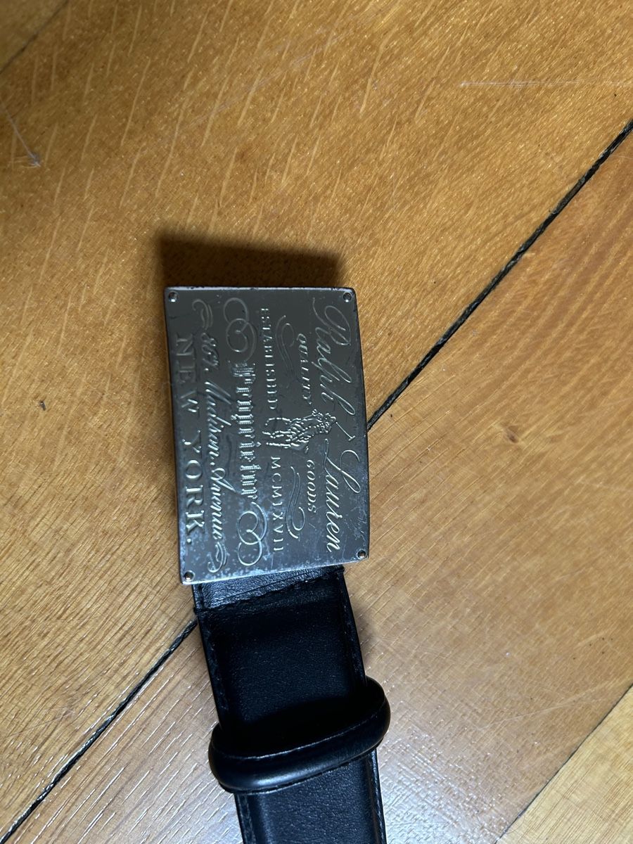 Gürtel: Ralph Lauren Leather Belt, Silver, Size 34/85 Black – Gebraucht aus Lausanne von dre_th8k 6