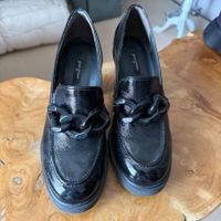 Paul Green: Hochfront-Pumps, Schwarz, Absatz 8cm, Gr. 37