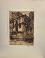 JOSEPH MÉGARD, gravure de l'ancienne chapelle de Brandis, GE