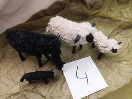 Schwarzenberger Krippenfigur 5 Schaffe 