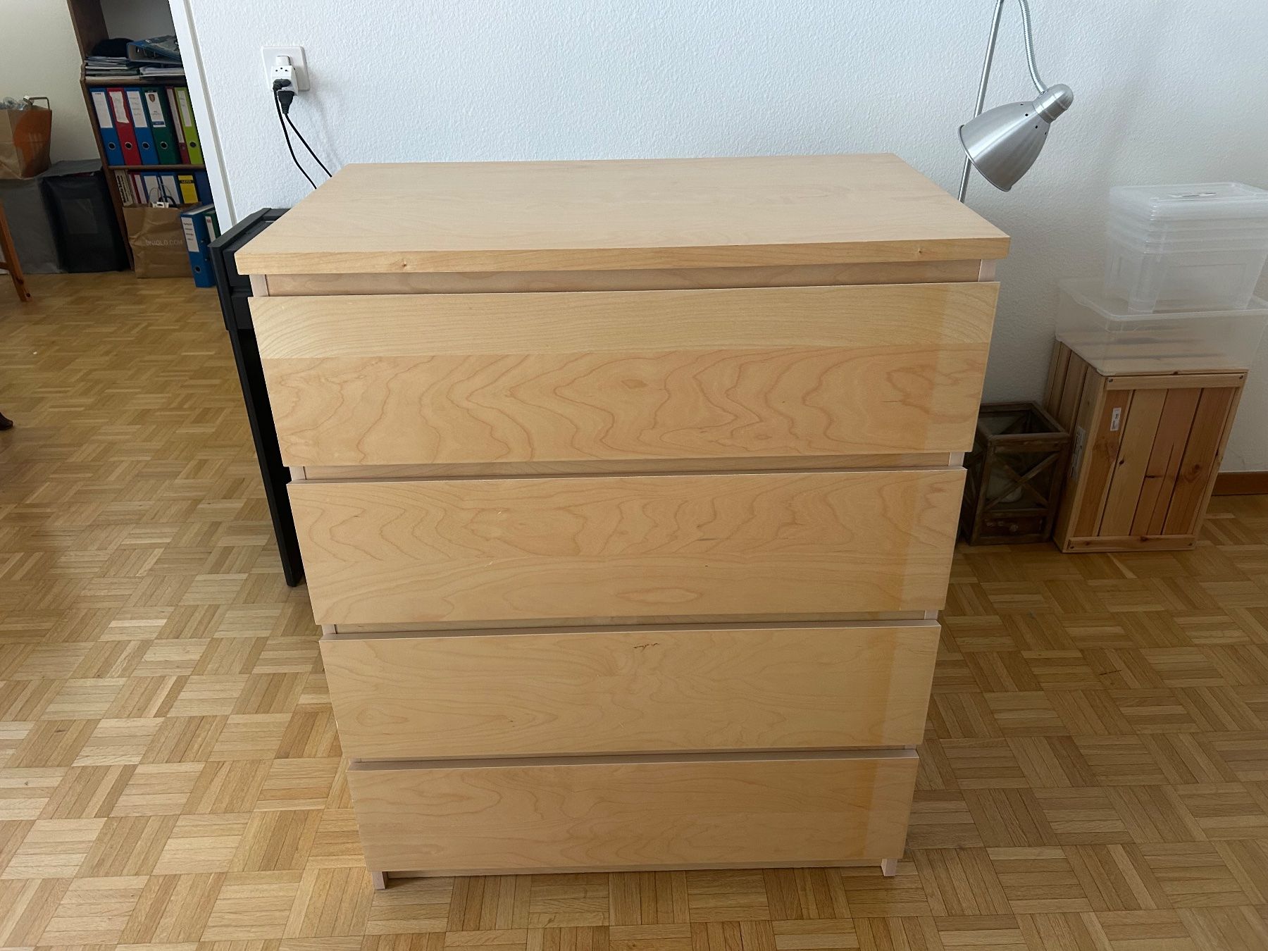 Ikea Cassettiere: IKEA MALM Kommode 4 Schubladen Birke – Usato da Basel venduto da max_dxb7 1