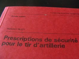 Militaire, prescriptions sécurité, artillerie