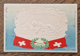 Luzern, Löwendenkmal, Prägekarte 1903, n. Promasens