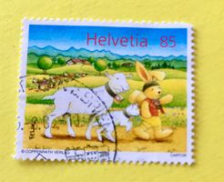 Nr.1163 Felix begleitet von Ziegen  GESTEMPELT 2005  