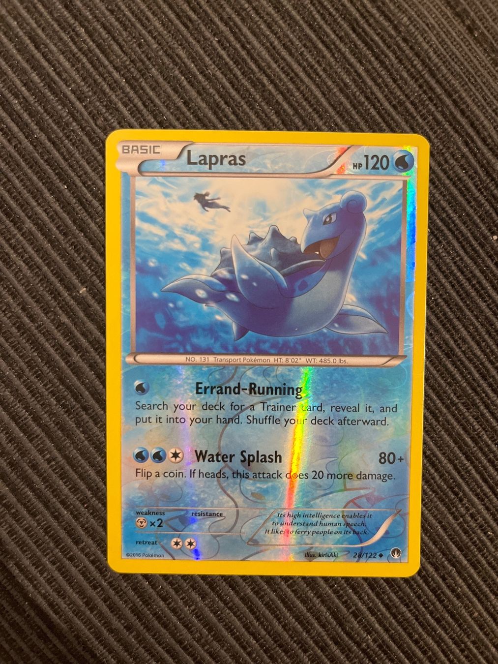 Pokémon Carte collezionabili: Pokemon Lapras Reverse Holo XY Break Point near Mint – Nuovo (secondo la descrizione) da Wabern venduto da Collectfun