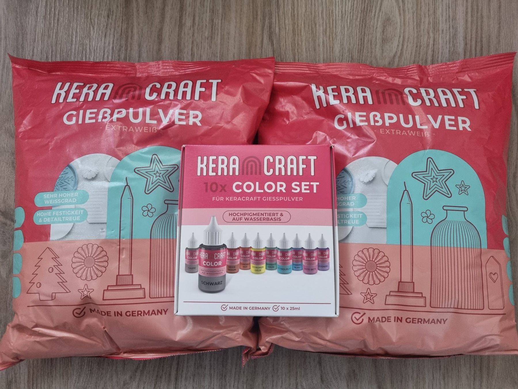 Bastelsets: KERA Craft Giesspulver + diverse Silikonformen – Neu und originalverpackt aus Burgdorf von Talora