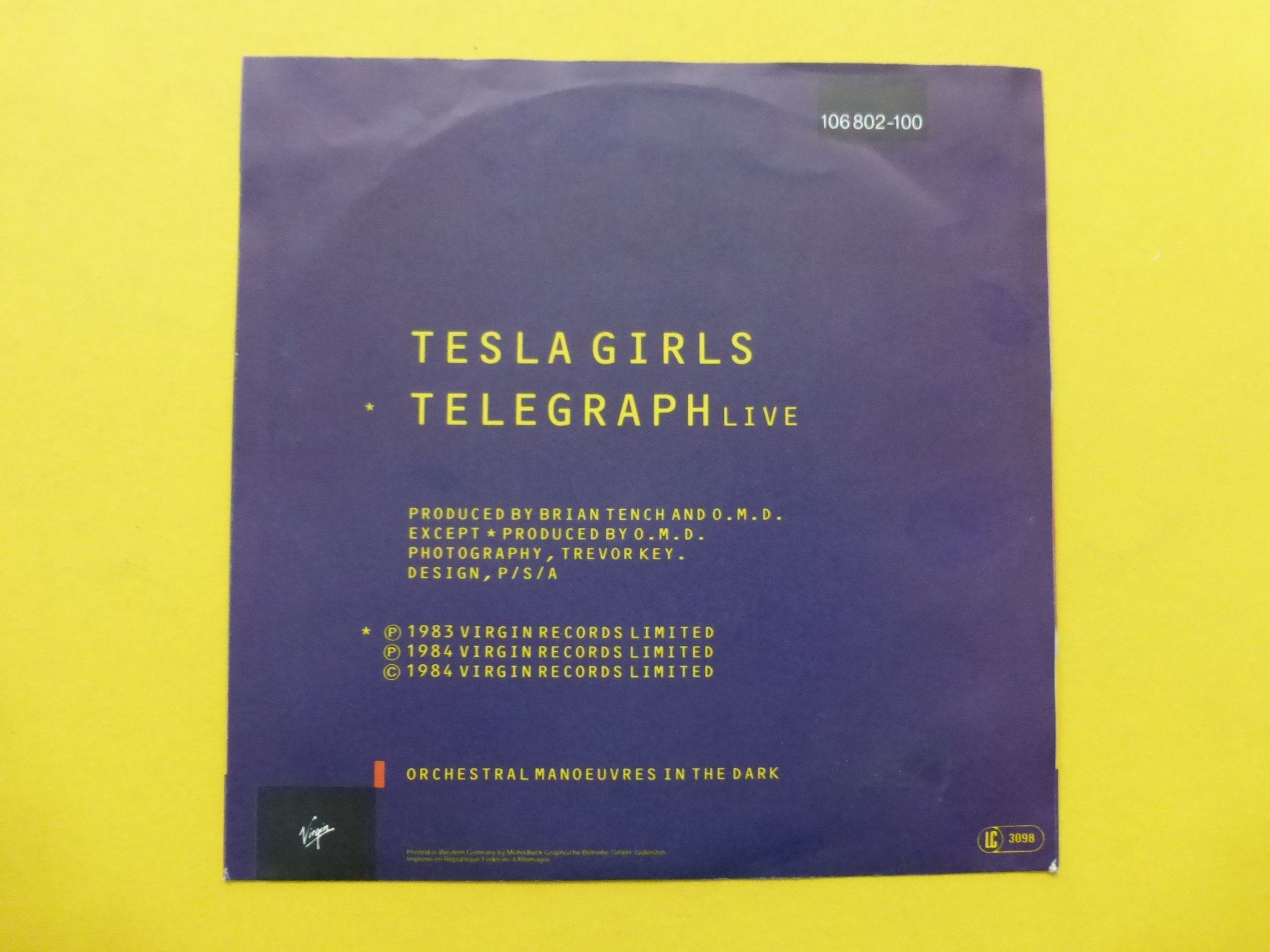 Dischi in vinile: O.M.D. – Tesla Girls – Usato da Zürich venduto da Swiss57 1