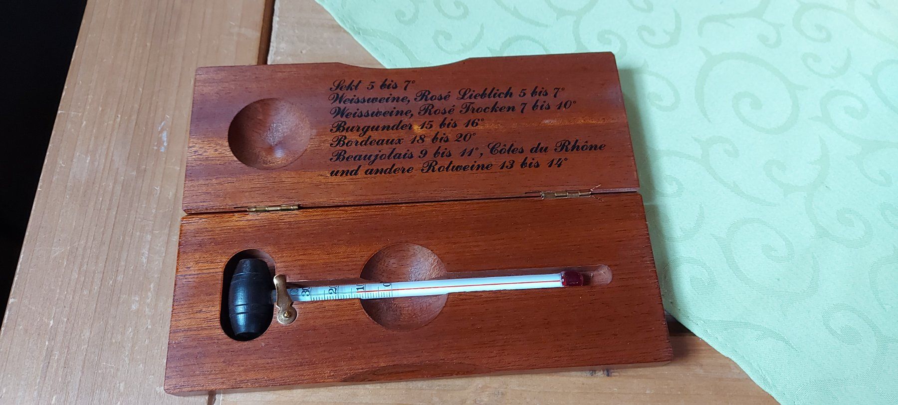 Altro per la casa: Weinthermometer im Holz-Etui – Nuovo (secondo la descrizione) da Schwarzenburg venduto da lore09 1