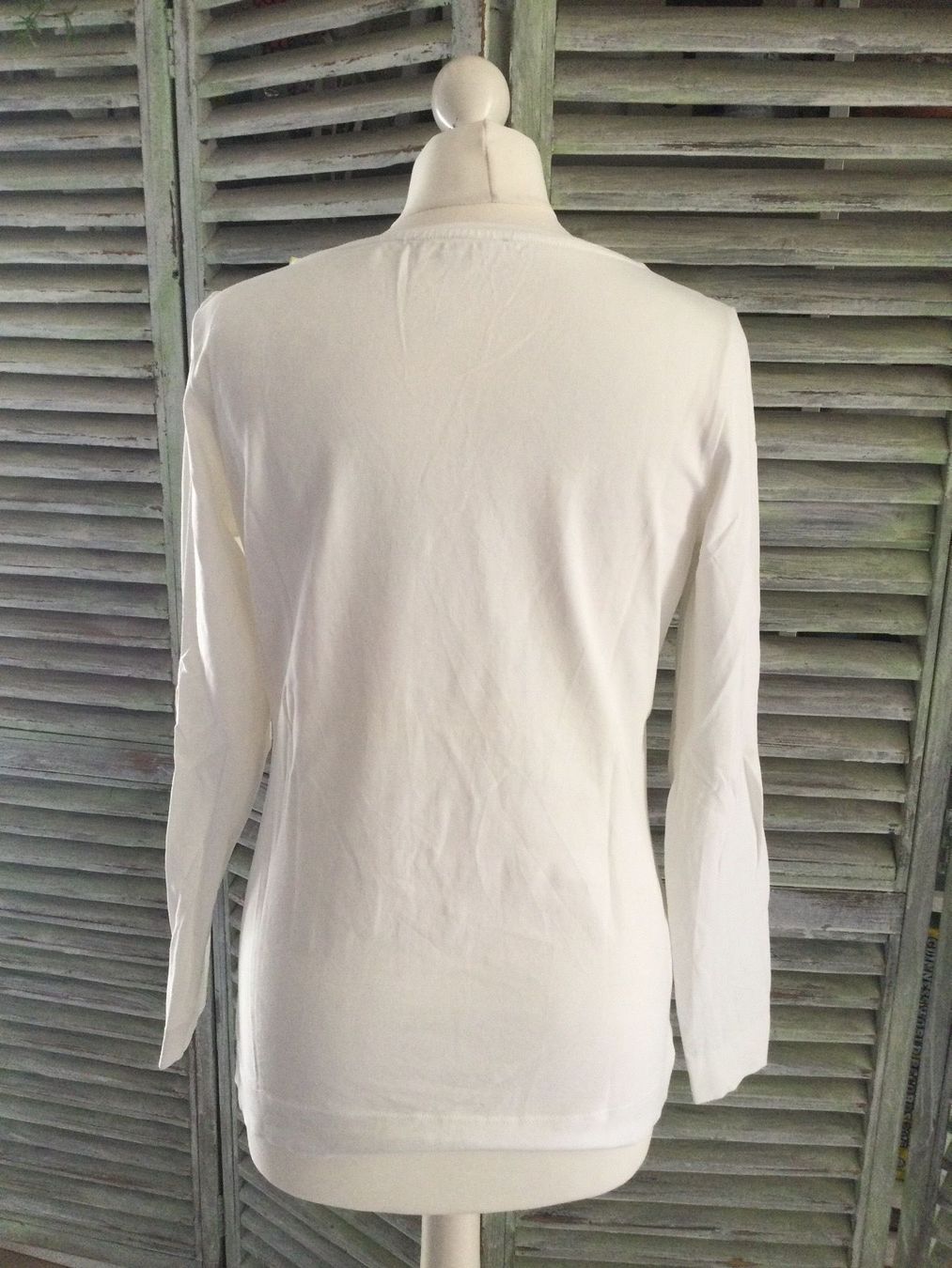 Tops: Sweat blanc motif & strass noir – Neuf (Voir description) à Agiez par chouchanelle 5