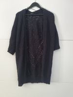 Cardigan black size M open knit fabric