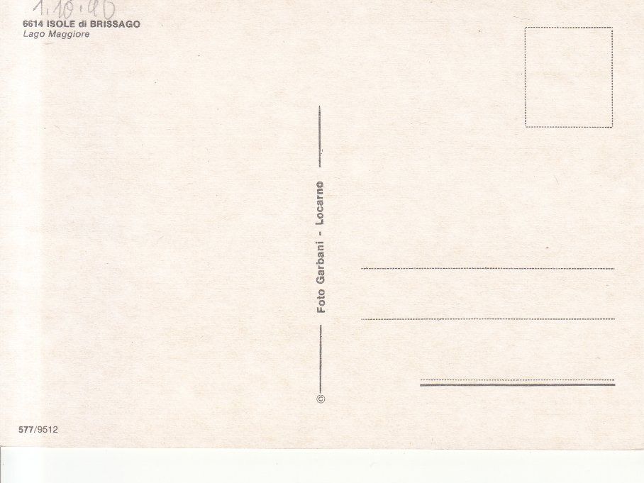 Ansichtskarten: Brissago 1990 – Gebraucht aus Bürglen TG von StampGraf 1