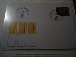 Brief Glückskäfer 2002, Ersttag-o, ohne TAB