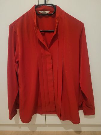 Chemisier Femme Feminine Rouge Manches Longues