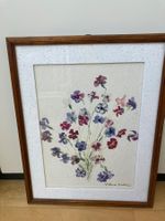 Blumen Aquarell - Signiert, gerahmt