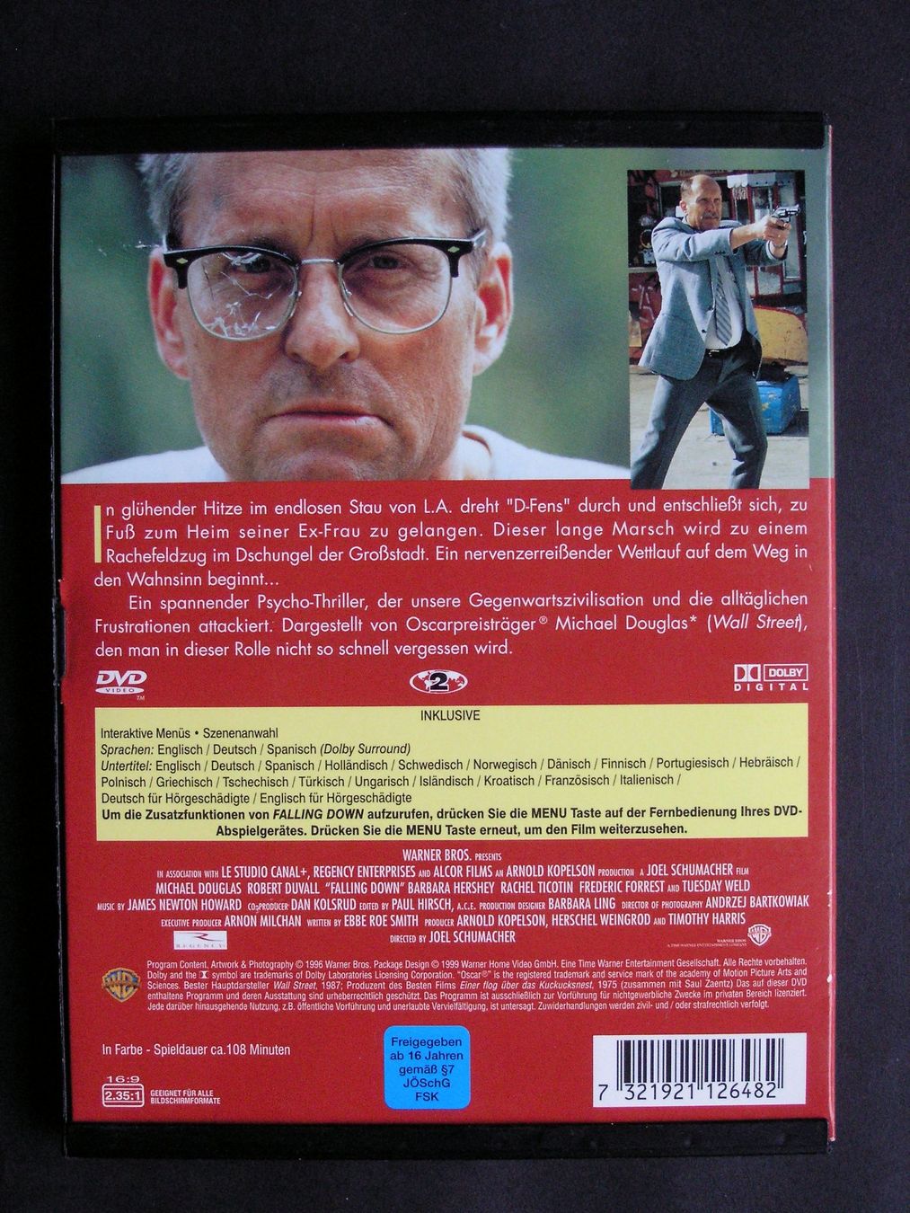 Alle DVDs: Michael Douglas- Falling down (1993) – Gebraucht aus Zuzwil SG von  1