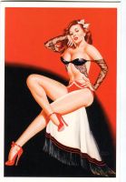 Postkarte "Pin-up".